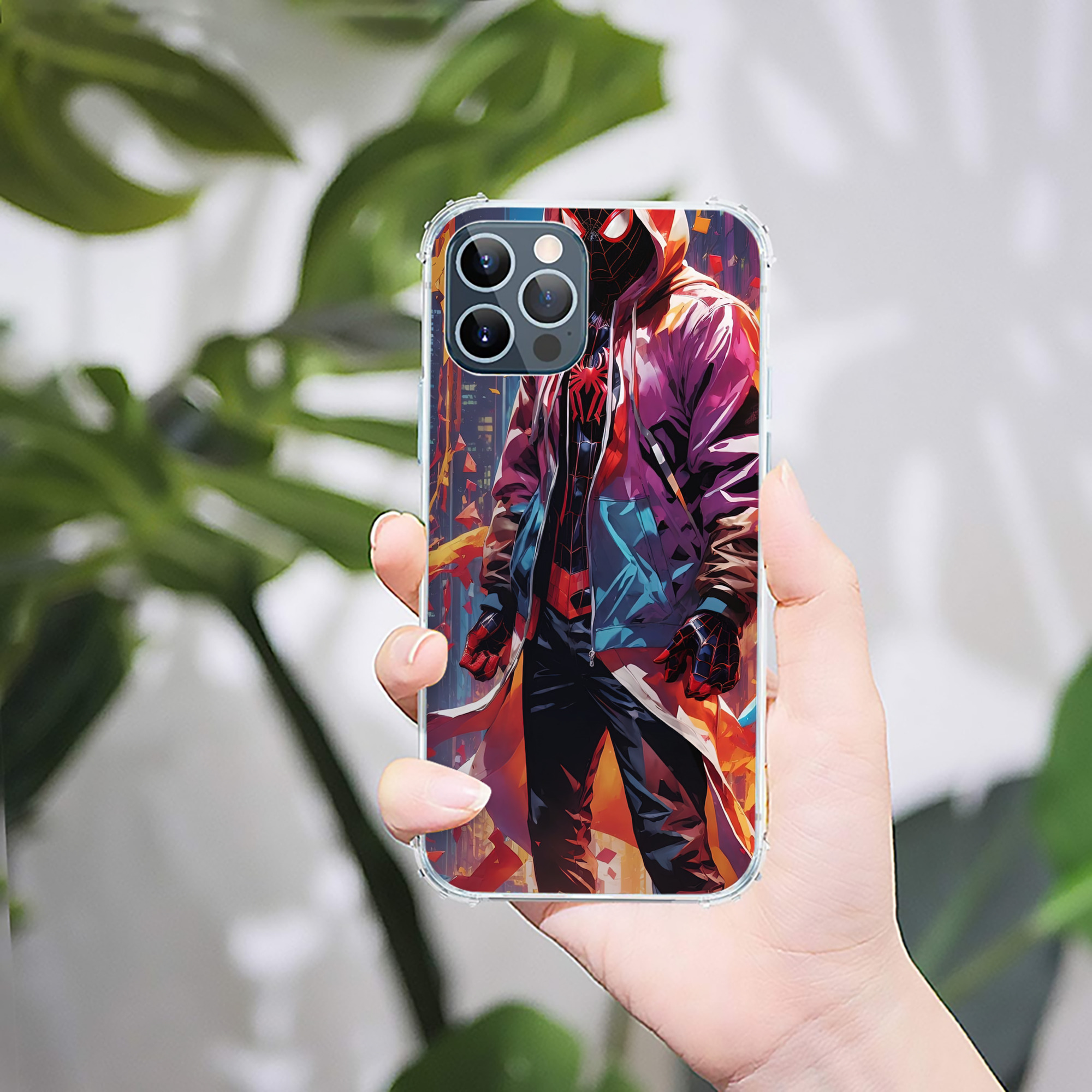 （画像用） Spider Man スパイダーマン 【iPhone 12シリーズ対応】透明スマホケース（クリアソフトケース）